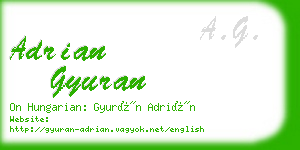 adrian gyuran business card